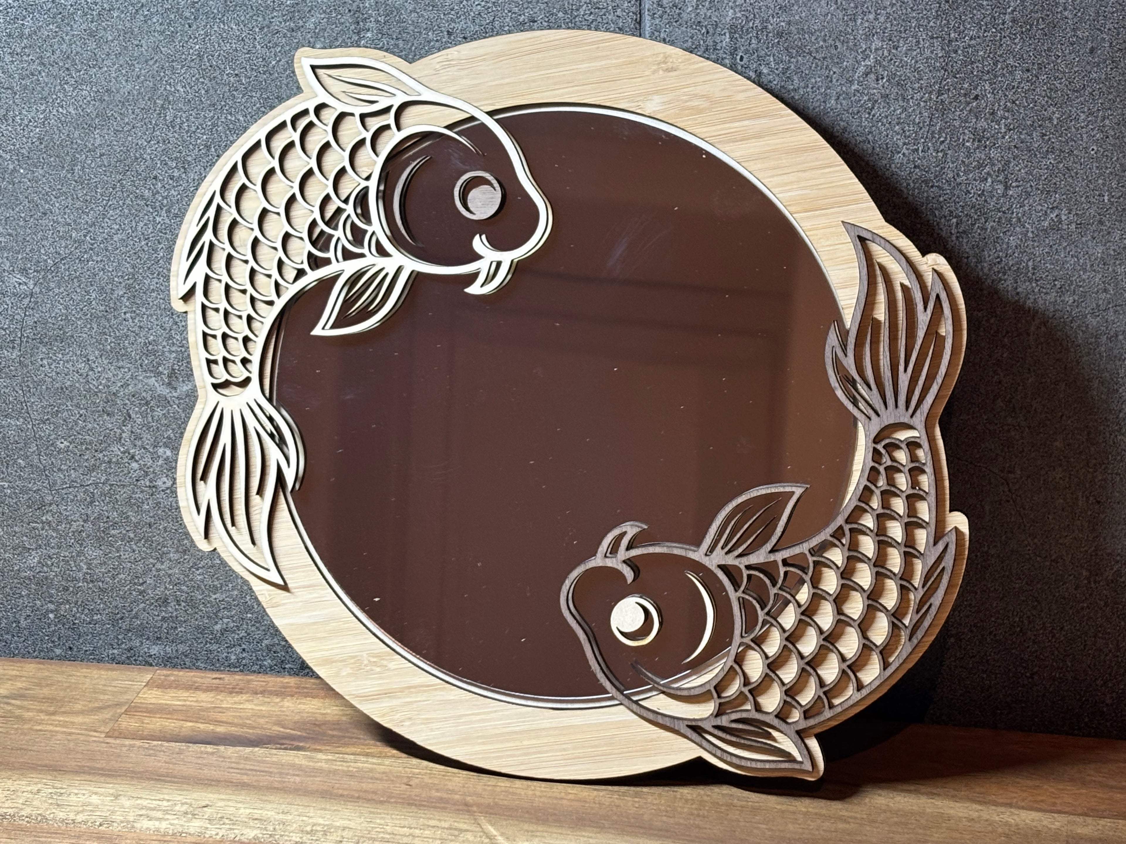 Yin Yang Carp Mirror