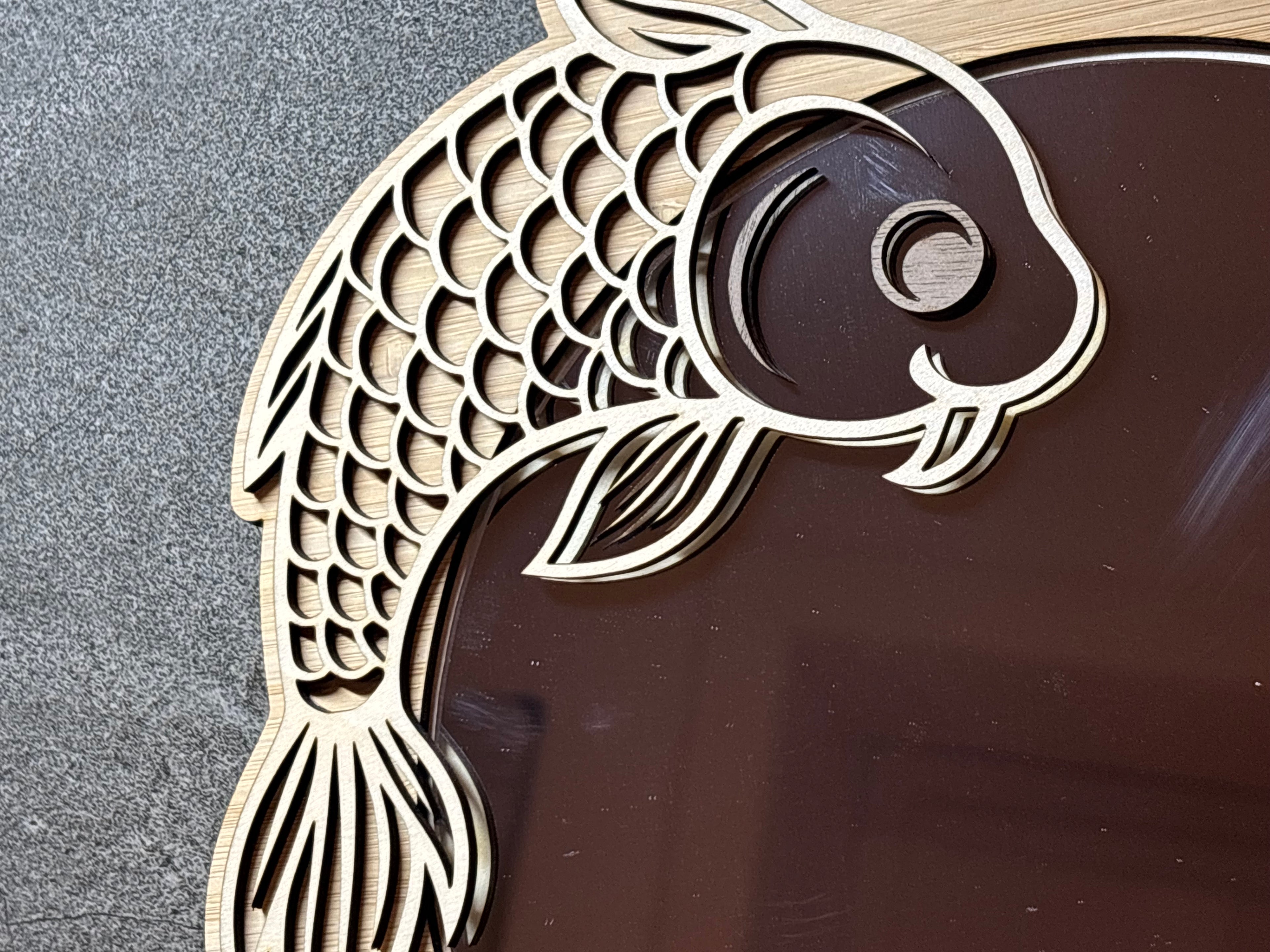 Yin Yang Carp Mirror