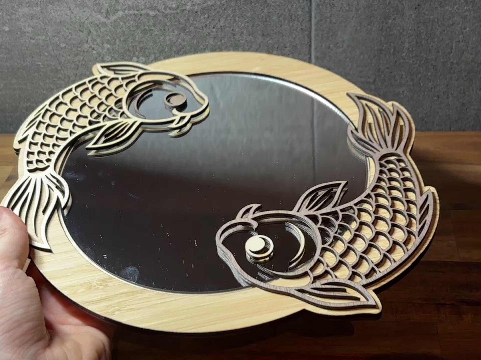 Yin Yang Carp Mirror