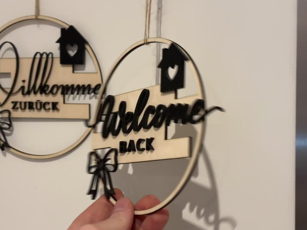 Decorative Wooden Sign – Welcome Back
